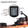 Mobifitness Rowing Machine for Home Use, Water Rower