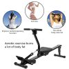 Foldable Rowing Machine with LCD Monitor, Heavy Duty Steel Frame
