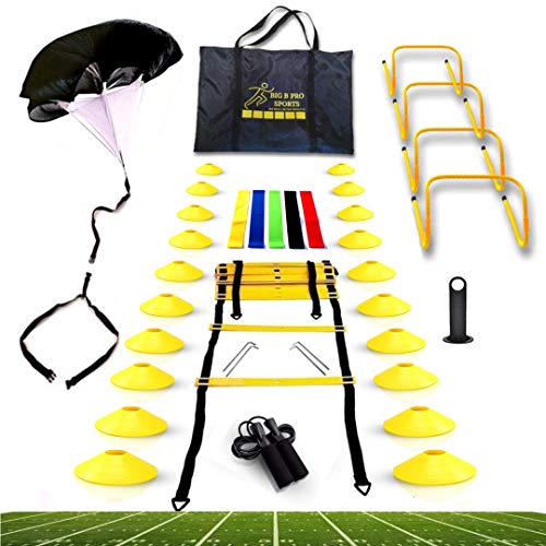 Pro Sports Speed Agility Training Set Jump Rope, Resistance Bands