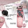 Dark Grey 65cm Exercise Ball, Rose Gold Water Bottle