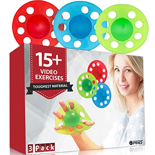 Pykal 3x Hand and Finger Strengtheners - 15+ VIDEO EXERCISES included