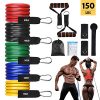 FITFIT Resistance Bands Set, 5-Piece Exercise Bands with Handles