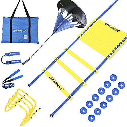 JOGENMAX Speed & Agility Training Set - Includes Resistance Parachute
