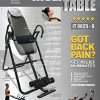 Body Vision IT9825 Premium Inversion Table with Adjustable Head Pillow