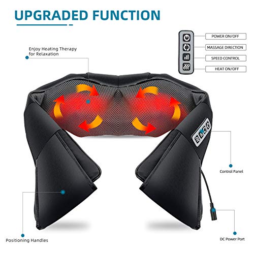 Back Shoulder and Neck Massager with Heat for Leg, Foot, Arm