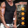 Mens Sweat Sauna Vest for Waist Trainer Zipper Neoprene Tank Top