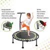 Portable Fitness Trampoline with Adjustable Foam Handle