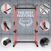Synergee Power Rack with Pull Up Bar, Safety Straps and J-Cups.