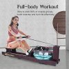 Experience Full-Body Workouts at Home – Adjustable Water Rowing Machine with LED Monitor
