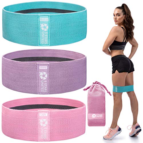 Exercise Resistance Bands for Legs and Butt - 3 Pack Beginner Level