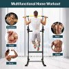 Adjustable Power Tower Dip Station with Pull Up Bar for Home Gym