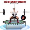 Mini Trampoline Rebounder Trainer with Adjustable Handle Bar