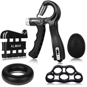 ALMAH Hand Grip Strengthener kit（5 Pack）, Forearm Trainer