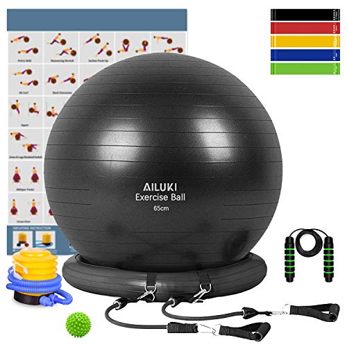Yoga Ball, Exercise Ball Fitness Balls Stability Ball Anti-Slip & Anti- Burst