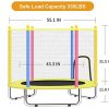Mini Indoor Kid Trampoline for Kids Toddlers 55" Fitness Trampolines