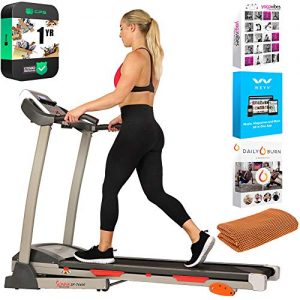 Sunny Health and Fitness Folding Treadmill with Digital Monitor