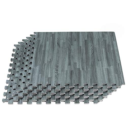 Forest Floor 3/8" Thick Printed Wood Grain Interlocking Foam Floor Mats