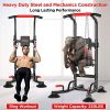 Yoleo Adjustable Power Tower Dip Station Pull Up Bar