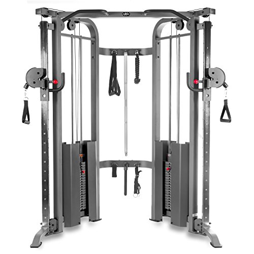 XMark Functional Trainer Cable Machine with Dual 200 lb Weight Stacks
