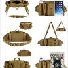 UNISTRENGH Tactical Waist Pack Bag with 2-Water Bottle Pocket