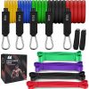 Whatafit Resistance Bands Set (11pcs) + Whatafit Pull Up Assist Bands