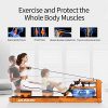 Fitness Routine with RUNOW Wooden Water Rower – Home Gym Essential for Full-Body Workout