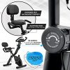 Folding Exercise Bike with 10-Level Adjustable Magnetic Resistance