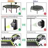 Silent Mini Trampoline with Adjustable Handle Bar