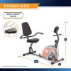 Marcy Recumbent Exercise Bike ME-709: Easy Access, 8 Resistance Levels, and Comfortable Design for Home Workouts