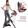 pooboo Folding Exercise Bike Upright Convertible Magnetic Bike