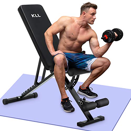 KLL Weight Bench Adjustable, Workout Bench for Home Gym