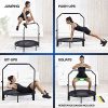 FITPULSE Mini Trampoline for Adults – Indoor Rebounder Trampoline with Handle for Fitness & Weight Loss