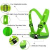 LED Reflective Safety Vest with Storage Pouch - USB Charging