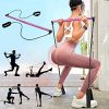 PLEASION Pilates Exercise Resistance Band, Yoga Pilates Bar Reformer Kit