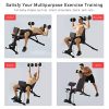 Foldable Weight Bench with Adjustable Backrest and Priest Stool