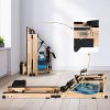 Foldable Wooden Water Rowing Machine for Home Gym with Adjustable Resistance and LCD Monitor