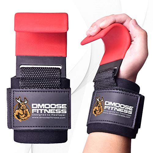 DMoose Fitness Weight Lifting Hooks Grip (Pair)
