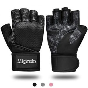 Workout Gloves with Wrist Support Men, Breathable Lightweight