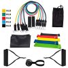 Resistance Bands Set(15pcs) with Carry Bag, Exercise Workout Bands