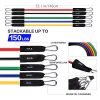 FITFIT Resistance Bands Set, 5-Piece Exercise Bands with Handles