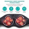 Nekteck Shiatsu Back and Neck Massager with Adjustable Heat and Strap