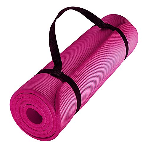Yoga Mat 1/2-Inch Extra Thick Exercise Mat High Density