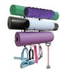 Yoga Mat Rack Wall Mount Foam Rollers Holder Free Adjustment