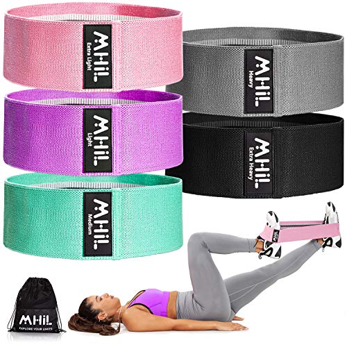 MhIL 5 Resistance Bands - Best Exercise Bands for Women and Men