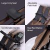 Black Walnut Water Rowing Machine with Bluetooth Monitor for Home Gym Workouts
