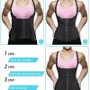 Nebility Women Waist Trainer Corset Zipper Vest Body Shaper