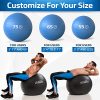 Epitomie Fitness Active Balance Exercise Ball with Resistance Bands & Hand Pump