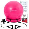 Intent Sports Yoga Ball Chair – Stability Ball with Inflatable Stability Base