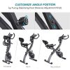 MaxKare Folding Magnetic Upright Exercise Bike w/Pulse Sensor/LCD