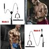 Arm Strength Training with Loading Pin Tricep Strap Bar Cable Rope Machine